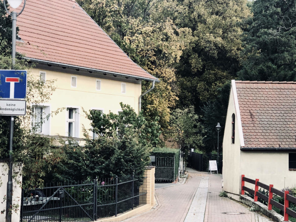 Makler Caputh: der Weg zum Schloss mit Schlosspark am Krughof - Immobilien