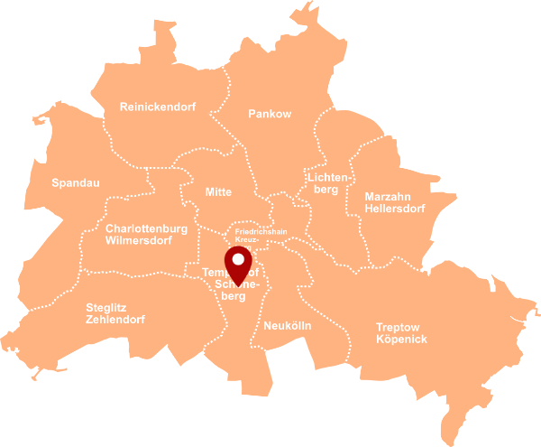 Immobilienmakler Tempelhof-Schöneberg - Karte